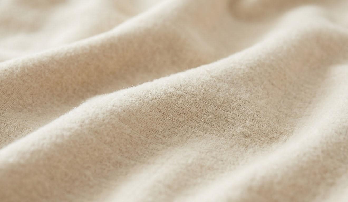 Close-up of smooth flannel fabric on a heated blanket Close-up of smooth flannel fabric on a heated blanket
